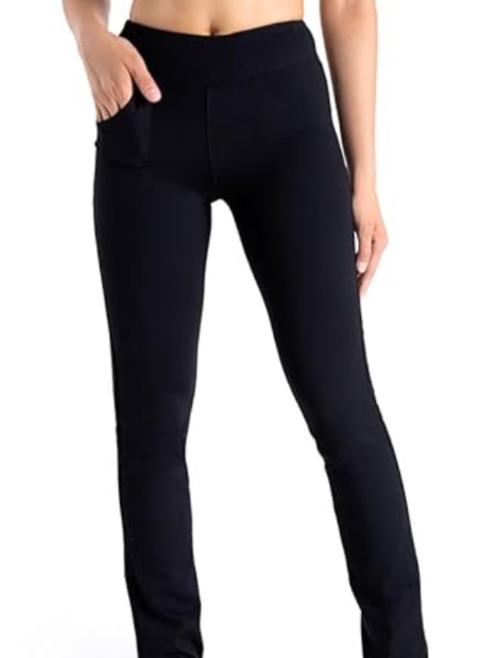 Yogipace Women's Petite 5 Pockets Stylish Black Trousers XXL
